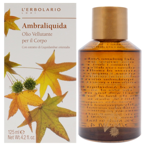 LERBOLARIO  Smoothing Body Oil - Ambraliquida By for Unisex - 4.2 OZ Oil