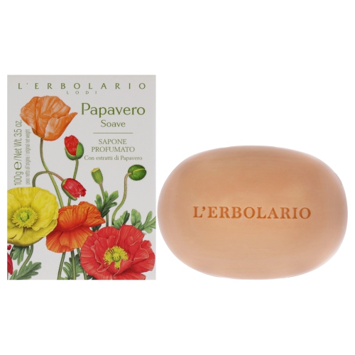 Sweet Poppy Perfumed Bar Soap by LErbolario for Unisex - 3.5 oz Soap