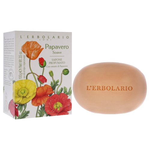 Sweet Poppy Perfumed Soap by LErbolario for Unisex - 3.5 oz Soap