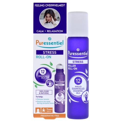 PURESSENTIEL  Stress Roll-On By for Unisex - 0.17 OZ Oil