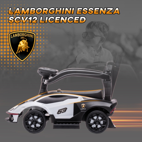 Aosom – voiture-jouet porteur 3-en-1 pour tout-petits, voiture coulissante sous licence pour enfants, jouet porteur pied-à-sol avec klaxon de