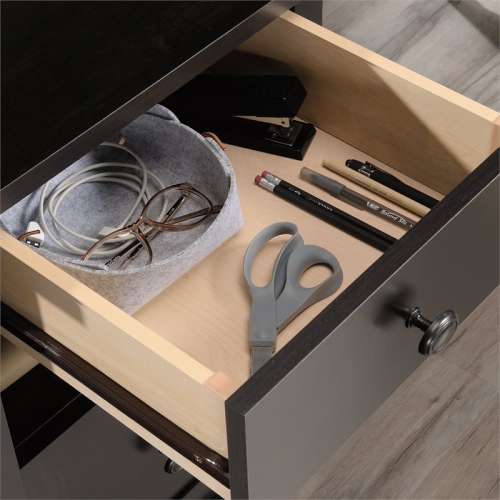 Sauder County Line Wooden L Shaped Computer Desk in Estate Black