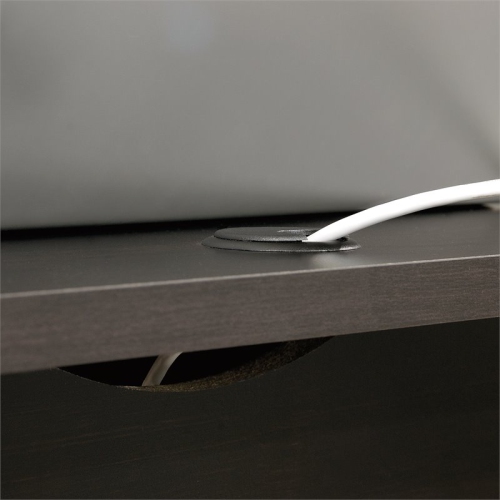 Sauder County Line Wooden L Shaped Computer Desk in Estate Black