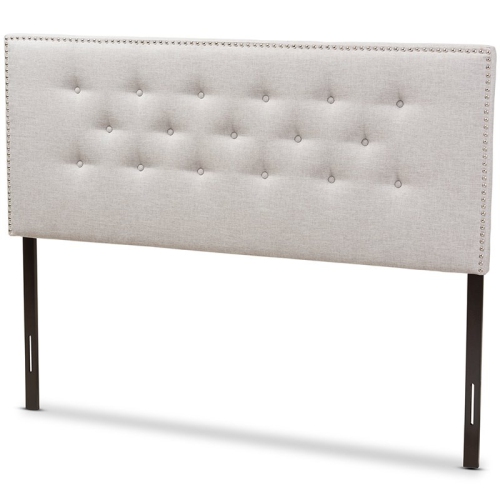 BAXTON STUDIO  Windsor Tufted Queen Panel Headboard In Grayish In Beige