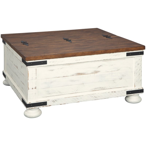 BOWERY HILL  Storage Coffee Table In Vintage In White