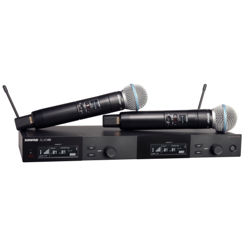 Shure SLXD24D/B58 Dual Wireless System with SLXD2/B58 Handheld Transmitters - H55