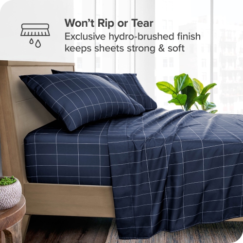 Bare Home Sheet Set - Premium 1800 Ultra-Soft Microfiber - Double Brushed - Hypoallergenic - Wrinkle Resistant