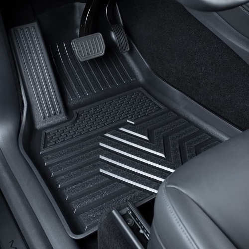KUNOVA TPE Floor Mat comptible with Tesla Model Y 2021 2022 Full Cover 3D Mat, All Weather Floor Mats