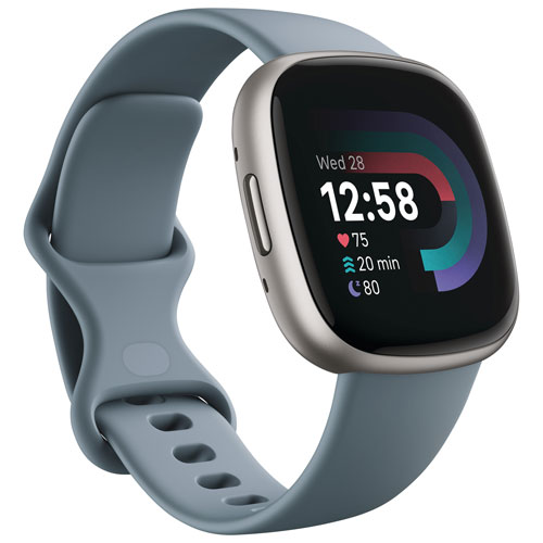 Fitbit Versa 4 + Premium Smartwatch with Heart Rate Monitor - Waterfall Blue