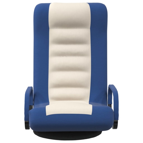 Fauteuil pivotant VidaXL, tissu bleu et crème