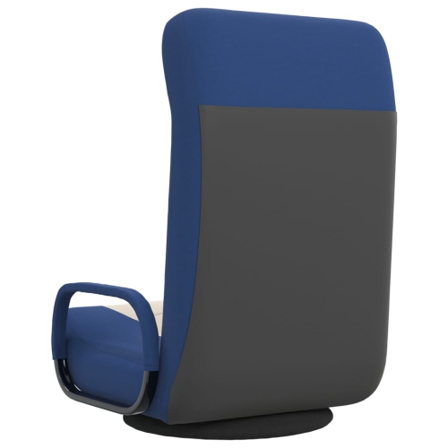 Fauteuil pivotant VidaXL, tissu bleu et crème