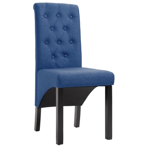 vidaXL Dining Chairs 4 pcs Blue Fabric