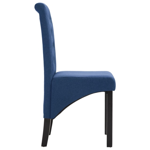 vidaXL Dining Chairs 4 pcs Blue Fabric