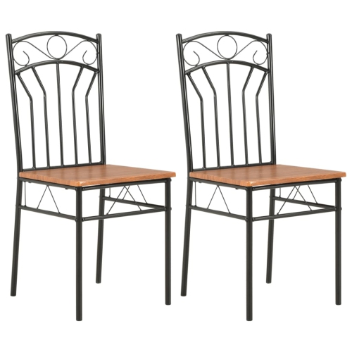 VIDAXL  Dining Chairs 2 PCs Mdf In Brown
