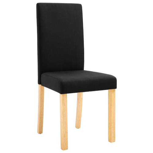 vidaXL Dining Chairs 4 pcs Black Fabric