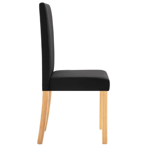 vidaXL Dining Chairs 4 pcs Black Fabric