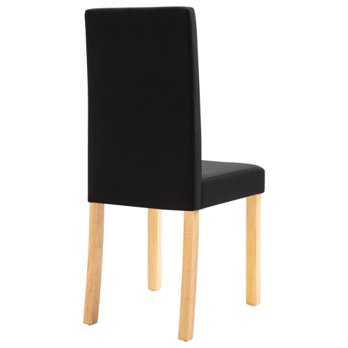 vidaXL Dining Chairs 4 pcs Black Fabric