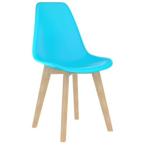 vidaXL Dining Chairs 4 pcs Blue Plastic