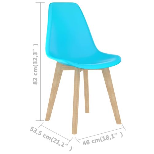 vidaXL Dining Chairs 4 pcs Blue Plastic