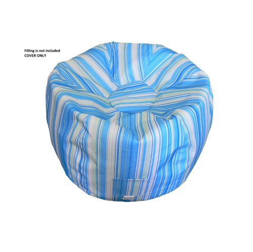 Boscoman – Fauteuil poire rond pour adultes, intérieur/extérieur, BLEU/vert, HOUSSE SEULEMENT – 96007501