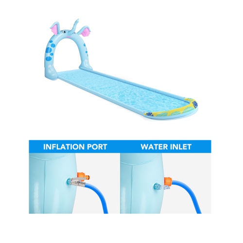 16ft Inflatable Elephant Arch Sprayer Slide Outdoor Kids Water Toy