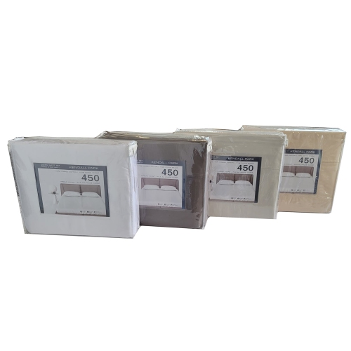 Cotton House - 100% Cotton Sheet Set, 450 Thread Count, Queen Size, Charcoal