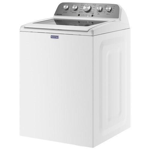 Laveuse à chargement par le haut haute efficacité de 5,5 pi³ de Maytag - Blanc