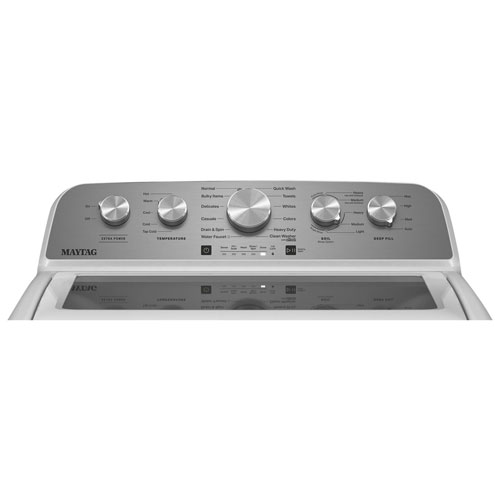 Laveuse à chargement par le haut haute efficacité de 5,5 pi³ de Maytag - Blanc