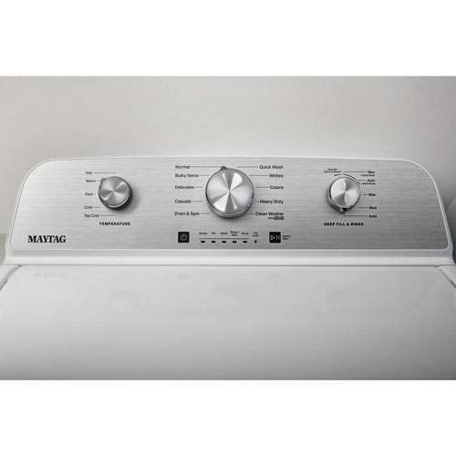 Laveuse à chargement par le haut avec agitateur haute efficacité 5,2 pi³ de Maytag - Blanc