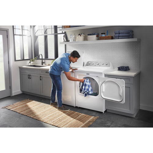 Laveuse à chargement par le haut haute efficacité de 5,2 pi³ de Maytag - Blanc