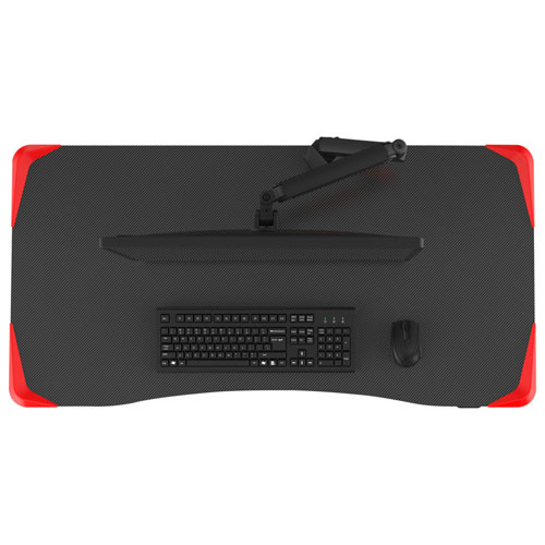 TygerClaw 47"W Adjustable Gaming Desk - Black/Red