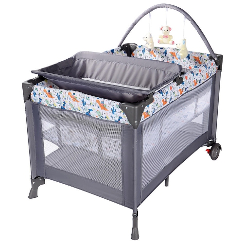Play yards 3 in 1 Baby Bedside Crib, and Playard Bassinet with Diaper Changing Table, with fold and unfold design - LIVINGbasics
