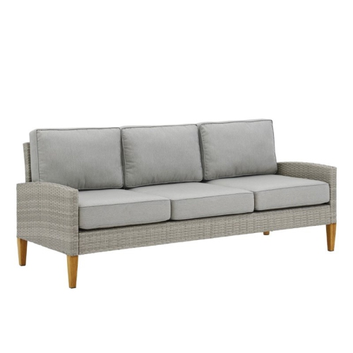 AFUERA LIVING  Outdoor Wicker Sofa In Gray