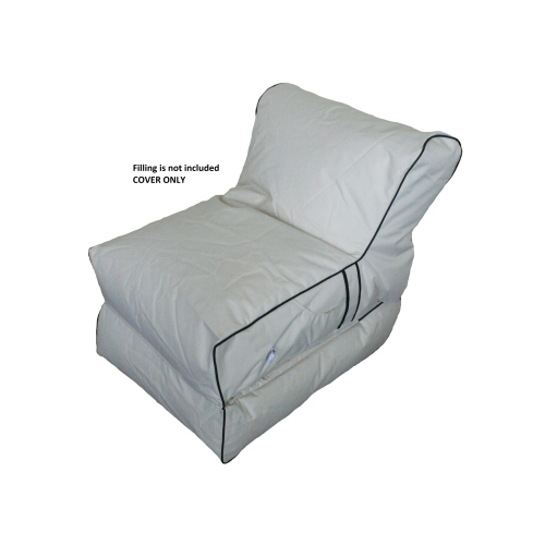 Boscoman - Jumbo Indoor/Outdoor Flip Chair Lounger Beanbag Chair - Beige COVER ONLY - 96074062