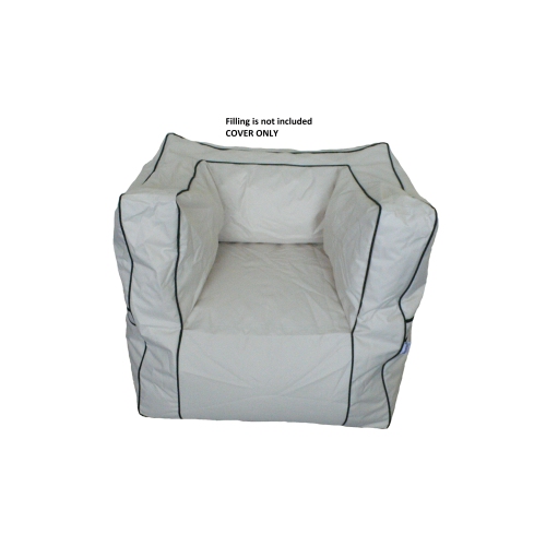 Image 1 of 1.. Boscoman - Adult Indoor/Outdoor Beanbag Chair - Beige COVER ONLY - 96069062