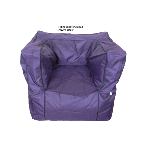 Image 1 of 1.. Boscoman - Adult Indoor/Outdoor Beanbag Chair - Purple COVER ONLY - 96069091
