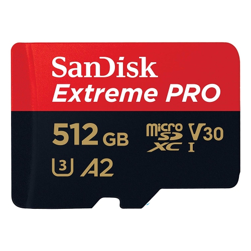 SanDisk Extreme PRO 512GB Micro SD Card with Adapter SDSQXCD-512G|