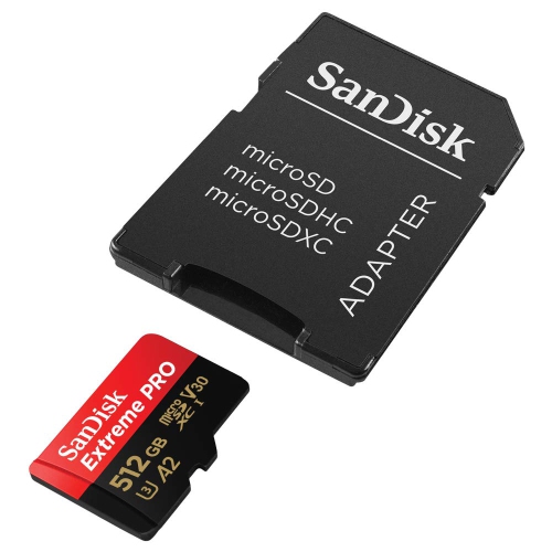 SanDisk Extreme PRO 512GB Micro SD Card with Adapter SDSQXCD