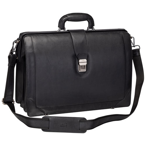 Mancini Milan 17.3" Laptop Briefcase Bag - Black