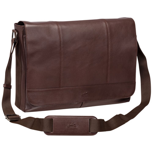 Sac messager pour portable Milan de Mancini de 15 po - Brun