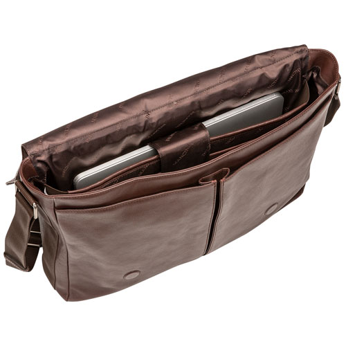 Sac messager pour portable Milan de Mancini de 15 po - Brun