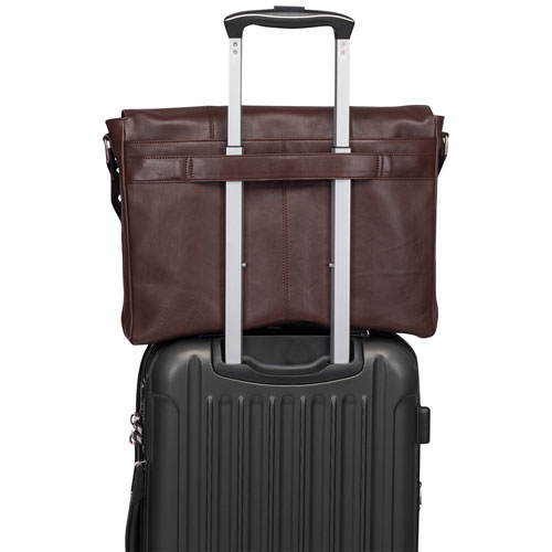 Sac messager pour portable Milan de Mancini de 15 po - Brun