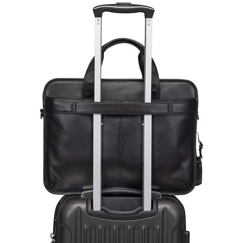 Mallette pour portable à 2 compartiments Milan de Mancini de 15,6 po - Noir