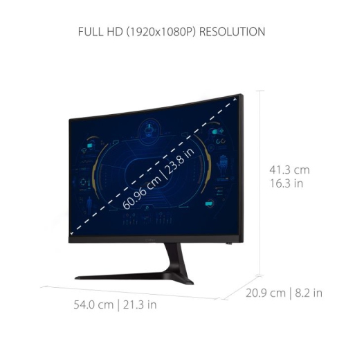 VIEWSONIC 24" FHD 165Hz 5ms GTG Curved MVA FreeSync Gaming Monitor - Black
