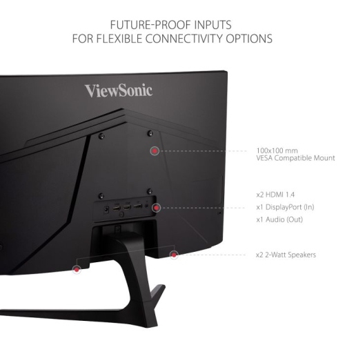 VIEWSONIC 24" FHD 165Hz 5ms GTG Curved MVA FreeSync Gaming Monitor - Black
