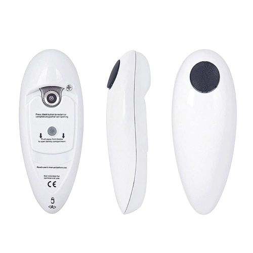 Electric Can Opener: Upgraded Blade Opens Any Sized Can - Automatic, Hands Free, Smooth Edge, Food-Safe, Handy with Lid Lift, Battery Operated