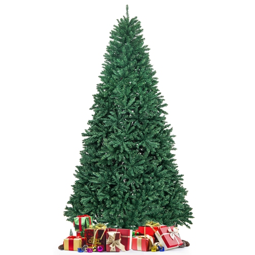 GYMAX  9 Ft Artificial Christmas Tree Hinged Christmas Tree W/ 3594 Lush Branch Tips