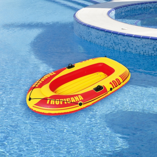 Bateau gonflable Tropicana simple - 72 po - Rouge et jaune