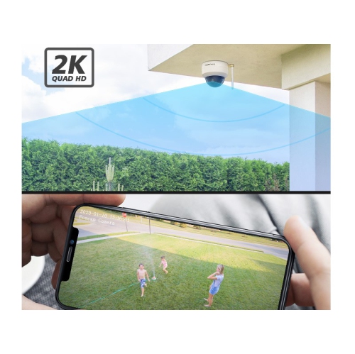 Foscam D4Z 4MP Dual Band Wi-Fi PTZ 4X Optical Zoom Dome IP Camera