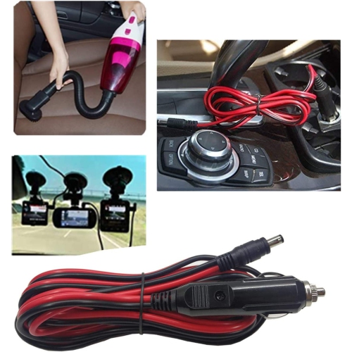 Câble de chargeur d’auto AEISVIK DC - Chargeur d’auto c.c. 12 à 24 V; Cordon d’alimentation pour allume-cigare mâle à prise c.c. rallonge de 5,5 x